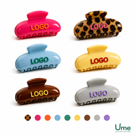 Pince à cheveux en acétate personnalisée avec logo Ume, OEM ODM, grande pince à cheveux personnalisée, accessoires pour cheveux, usine