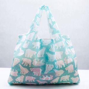 Custom Cartoon Superet Foldable Tote Storage Bag Eco-friendly Reusable Waterproof <b>Folding</b> Shopping Bag in a Pocket - Product Image 6