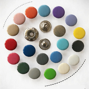 Meizhihua Metal Snap Fastener 12.5mm Baked Enamel Finish Quick Button <b>Set</b> For Clothing Accessories - Product Image 1