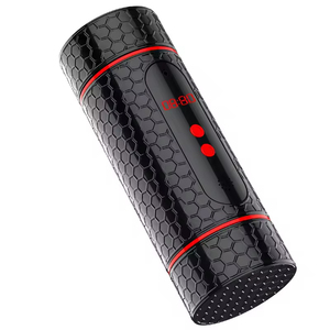 Male Timed Masturbation Cup Adult Sex Toy with 12 Vibration Frequencies LED Display Timer <b>USB</b> Pinhole Charging Masturbators - Product Image 1