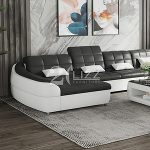 <span class=keywords><strong>Divan</strong></span> italien moderne Aumin Ensemble de canapé sectionnel <span class=keywords><strong>en</strong></span> cuir moderne avec chaise longue - Product Image 3