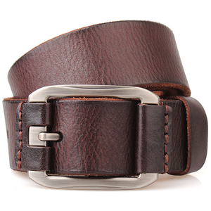 Cinturón de Cuero Genuino de Grano Completo de Alta Calidad, Cinturón Casual de Cuero Real Vintage con Hebilla de Pin para Hombre, Venta al por Mayor de Fábrica - Product Image 6