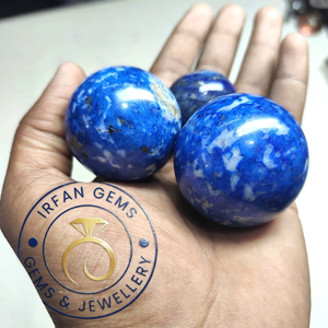 IRFAN GEMS ลูกแก้วลาพิส ลาซูลี ทรงกลม ขัดเงา สีน้ำเงิน สำหรับทำเครื่องประดับ ลูกแก้วคริสตัลลาพิส ลาซูลี ราคาขายส่ง - Product Image 3