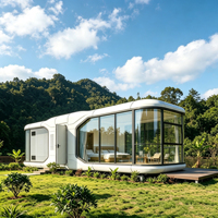 Casa Cápsula Espacial Inteligente de Lujo, Casa Móvil Prefabricada, Mini Casa Modular Impermeable para Inversión en Resorts y Airbnb