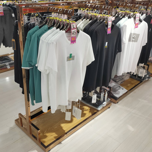 Siêu thị trung tâm mua sắm đồ nội thất may mặc tùy chỉnh người đàn ông may mặc cửa hàng quần áo hiển thị đứng quần áo giá với kệ - Product Image 3