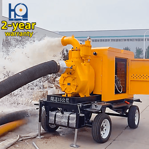 8 10 12Inch Zelfaanzuigende Dieselmotor Afvalwater Centrifugaalpomp Met Wielen Aanhangwagen Voor Irrigatie Overstromingsbeheer Drainage - Product Image 2