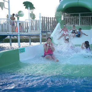 Diseño de tobogán acuático de fibra de vidrio para interiores comerciales, equipo de almohadilla para salpicaduras para niños para piscina Aqua <span class=keywords><strong>Park</strong></span> - Product Image 4