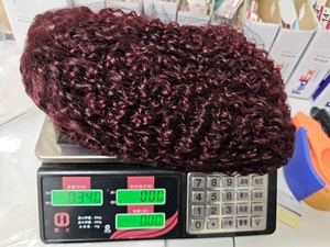 Perruques bouclées Pixie Letsfly 300% 13x4 Lace Frontal pré-épilées, cheveux vierges brésiliens de qualité moyenne # 99J 4/27 #   Coloré de 14 pouces à 30 pouces - Product Image 6