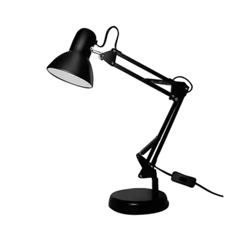 Lampe de bureau à bras pivotant en métal, lampe de Table à ongles d'architecte à col de cygne réglable lampe de lecture pour la maison et le bureau