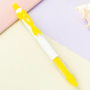 Bolígrafo de cinta retráctil multicolor para donaciones a la lucha contra el cáncer de mama, con logotipo personalizado, ideal para promoción sanitaria y regalos al por mayor. - Product Image 4