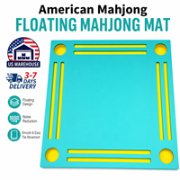 Tapis flottant américain Mahjong 31,5 pouces en mousse EVA, style luxe/classique, couleur macaron, résistant à l'eau, pliable, écologique