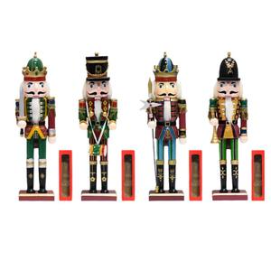 Cascanueces de Madera Maciza de 30 cm, Decoración Navideña Colorida para la Familia, Decoración del Hogar - Product Image 4