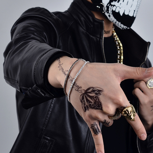 새로 디자인 쥬얼리 그린 2mm Iec 아웃 5A 큐빅 지르코니아 925 실버 테니스 링크 체인 팔찌 남성용 - Product Image 4