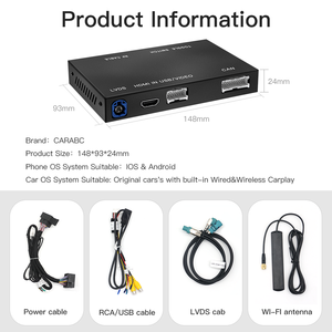 CARABC Kabelloses Radio CarPlay für Mercedes Benz C-Klasse W204 2011-2014 mit Android Auto, Mirror Link, AirPlay, Car Play, YouTube-Funktionen - Product Image 4