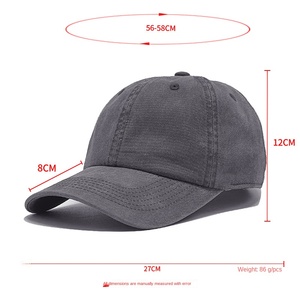 Casquette de Baseball de Logo personnalisé de haute qualité pour les femmes rétro chapeau de soleil à bord incurvé couleur unie pour les hommes vieux tissu lavé - Product Image 6