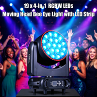 Projecteur LED RVBW 4-en-1 à zoom 19x40W Bee Eye, avec zoom 10-60 et température de couleur 3200-7800K, pour éclairage de scène, mariages et événements