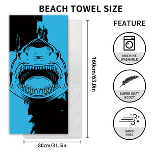 ผ้าขนหนูกีฬา B96ขนแกะสองด้านผ้าขนหนูชายหาดเซิร์ฟ - Product Image 4