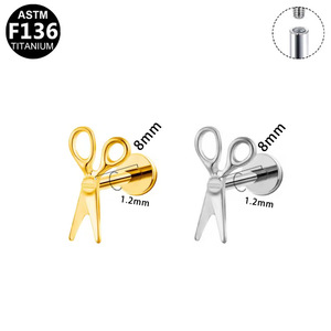 <b>Titanium</b> Mini Flower Lip <b>Stud</b> G23 Unisex Fashion Piercing Jewelry - Product Image 5