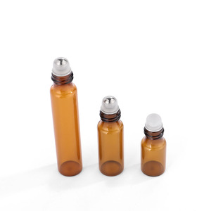 2ml 3ml 5ml 10ml round <b>Glass</b> Roll-<b>On</b> Bottle for Perfume & Essential Oil with Screen <b>Printing</b> Surface - Product Image 1