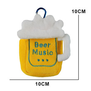 Hot <b>Sale</b> Stylish Plush Cartoon Fast Food Earphone Pouch Multi-Pocket <b>Coin</b> Holder Storage Burger Fries Keychain Celebration Gift - Product Image 3