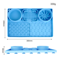Tapis de léchage en silicone pour animaux de compagnie avec ventouse, distributeur lent de friandises pour l'entraînement et l'alimentation des chiens