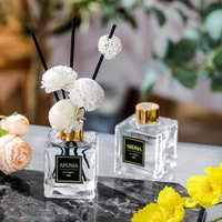 Diffuseur à bâtonnets d'huiles essentielles sans flamme, parfum longue durée, bouchon doré 150ml, vente en gros usine