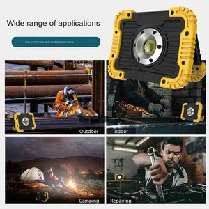 Led đơn đầu <span class=keywords><strong>COB</strong></span> có thể gập lại làm việc Ánh Sáng IP65 không thấm nước USB ngân hàng điện cho cắm trại ngoài trời sửa chữa lều và sửa chữa đường - Product Image 1