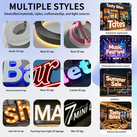 Lettres 3D LED personnalisées pour extérieur, étanches IP65, logo de devanture de magasin, enseigne en acrylique et métal, décoration lumineuse pour entreprise, boutique, restaurant
