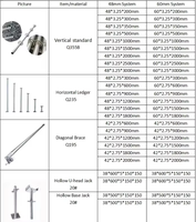 Système d'échafaudage Ringlock galvanisé Xinxing - Échafaudage modulaire en acier pliable haute résistance, résistant à la corrosion, à verrouillage rapide