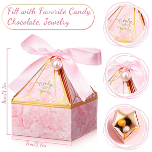 Y604 Đẹp Đảng Ủng Hộ Hộp Với Ruy Băng Và Ngọc Trai Trang Trí Nội Thất Cho Cô Dâu Bé Tắm Sinh Nhật Đảng Thanh Lịch Hộp Quà Tặng Đám Cưới - Product Image 2