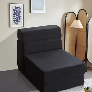 Nuevo Sofá Cama Individual Plegable, Desmontable, Relleno de Esponja, con Tela Tipo Bean Bag, Respaldo Reclinable, para Apartamentos y Hoteles - Product Image 2
