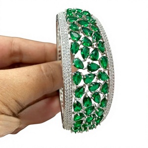 Stylish Trendy <b>Silver</b> Plated Zircon Fashion Charm <b>Bracelet</b> Premium Quality for Wedding Engagement Collection Party Wear Women - Product Image 2
