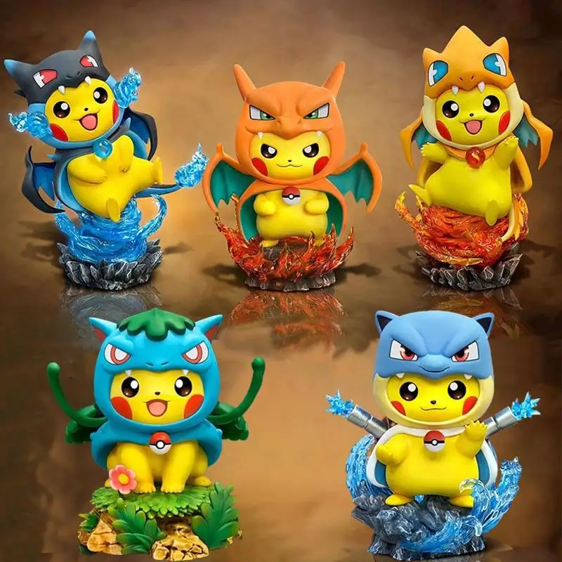 Anime giapponesi Figure Monster Toys for Poke-mon giocattoli per bambini deformazione Pokemoned Action Figure raccogliere ornamenti