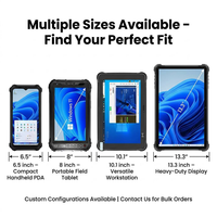 Tablette PC industrielle robuste OEM IP65 étanche 8 pouces Windows 10, batterie 5000 mAh, lecteur de codes-barres NFC
