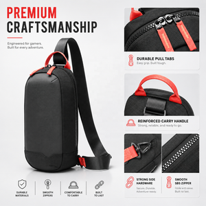 Borsa a Tracolla per Console Nintendo <span class=keywords><strong>Switch</strong></span> con Tasche per Schede di Gioco, Resistente con Cerniera, per Viaggi, Sport e Attività all'Aperto - Product Image 6