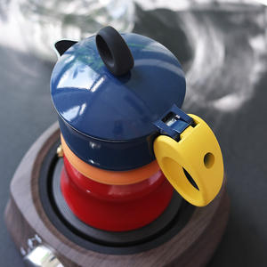 Caffettiera <span class=keywords><strong>Moka</strong></span> Retrò Italiana in Alluminio Argentato di Alta Qualità, Portatile per Cucina e Uso Commerciale - Product Image 2