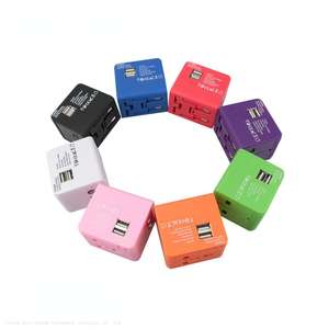 Gran oferta, adaptador de enchufe internacional Universal todo en uno, 2 puertos Usb, adaptador de CA de viaje mundial con enchufe convertidor Au Us Uk <span class=keywords><strong>Eu</strong></span> - Product Image 2