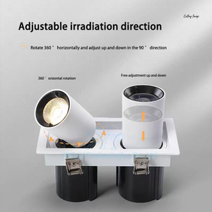 Imágenes de hoteles de oficina, arandela de pared ajustable retráctil, antideslumbrante, mazorca empotrada, foco de techo Led, luz descendente - Product Image 3