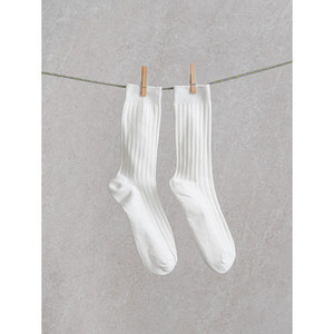 Monfoot Chaussettes de golf larges pour hommes Chaussettes de sport blanches - Product Image 1