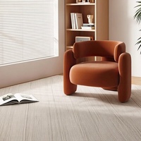 Fauteuil de loisirs en velours de style nordique minimaliste, forme unique, fauteuil d'appoint décoratif, fauteuil simple rembourré pour la maison et l'hôtel