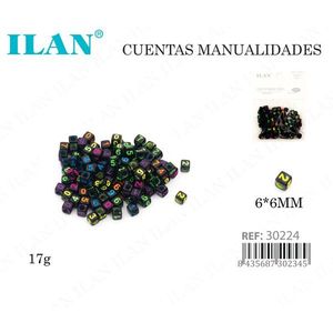 Perline Artigianali con Numeri Colorati 6x6mm per Lavori Manuali 17g - Product Image 3