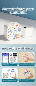 Mini Impresora de Etiquetas de Papel Térmico con para Notas Escolares, Diario, Manualidades, Regalos para Niños, 203dpi, Tamaño Máximo de Papel de 30 mm - Product Image 2