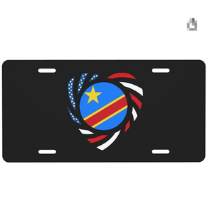 Drapeau de la République démocratique du Congo avec nom du pays, <span class=keywords><strong>plaque</strong></span> d'immatriculation de voiture fantaisie - Product Image 5