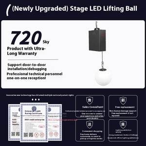 AYALONG DMX512 - Bola de Luz LED con Control DMX512, Luces Móviles de Aluminio para Escenario, <span class=keywords><strong>Discoteca</strong></span>, Ra80, Regulable, Siete Colores, Efecto de Suspensión - Product Image 3