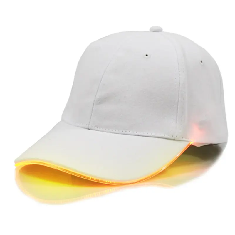 2023 New Design Custom Logo sport Baseball Hat Cap 6 Panel Fashion Party Hats Led Light cap Hat