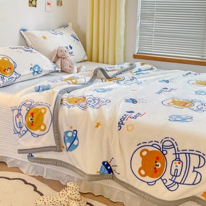 Blanket Winter Spring Autumn Office Nap <strong>Sofa</strong> Blanket <strong>Bed</strong> Sheet <strong>Air</strong> Conditioning Blanket Wholesale - Product Image 2