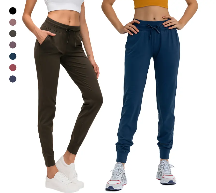 D19069 Women Lulu Gym Joggers Yoga Pants with Pockets Drawstring Running Sweatpants Fitness sweatpants