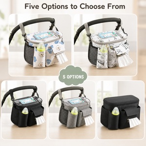 Bolsa de Pañales para Bebé Personalizada OEM ODM de Marca Privada, Organizador Colgante para Cochecito, Tela Oxford con Patrón Impreso, Suministro al por Mayor - Product Image 4