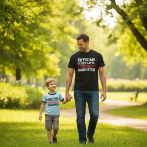 Camiseta vintage impresionante con la frase «Como mi hija más pequeña», regalo para el Día del Padre - Product Image 3