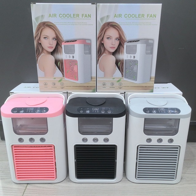 Portable Mini Air Cool Fan Smart Switch Control Summer Cooling Device for Small Spaces USB-Powered Made of Plastic